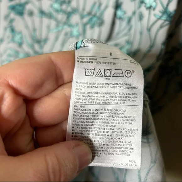 Banana Republic Long Sleeve Floral Dress Size 8 - Picture 3 of 6